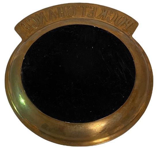 Vintage Mid-Century Brass POCKET CHANGE Dish - Picture 3 of 3